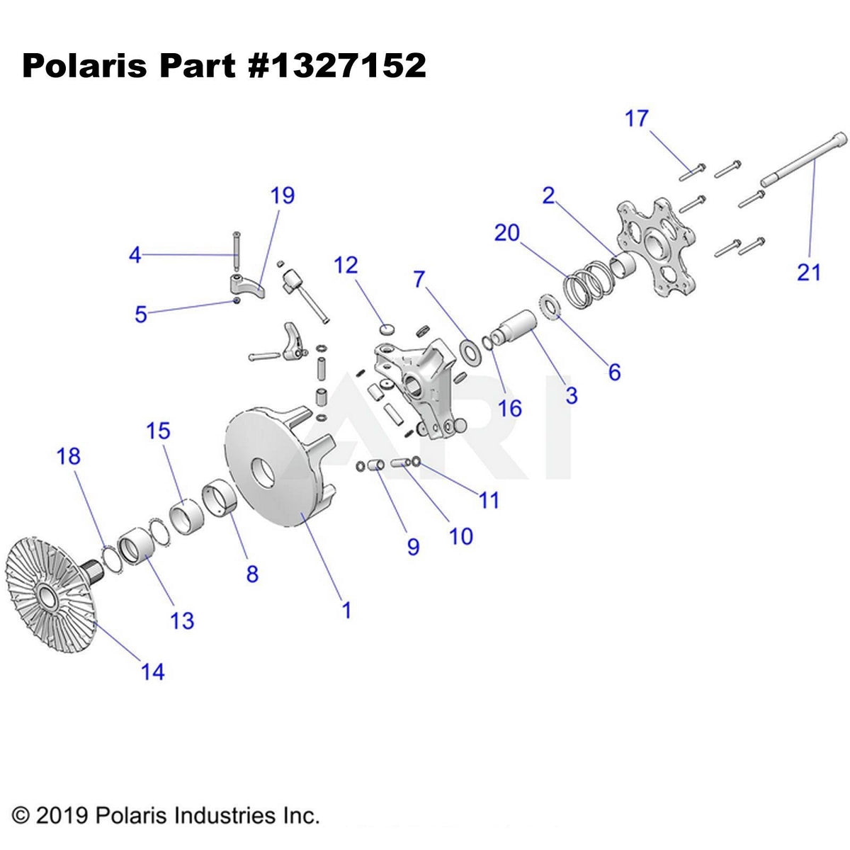 OEM Polaris Primary Clutch 2211626 RZR XP Turbo, Turbo S 2021 ONLY