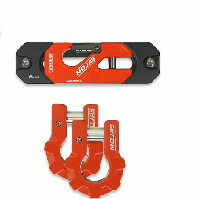 Color-Matched Recessed Winch Shackle & 3/4” Aluminum D-Shackles