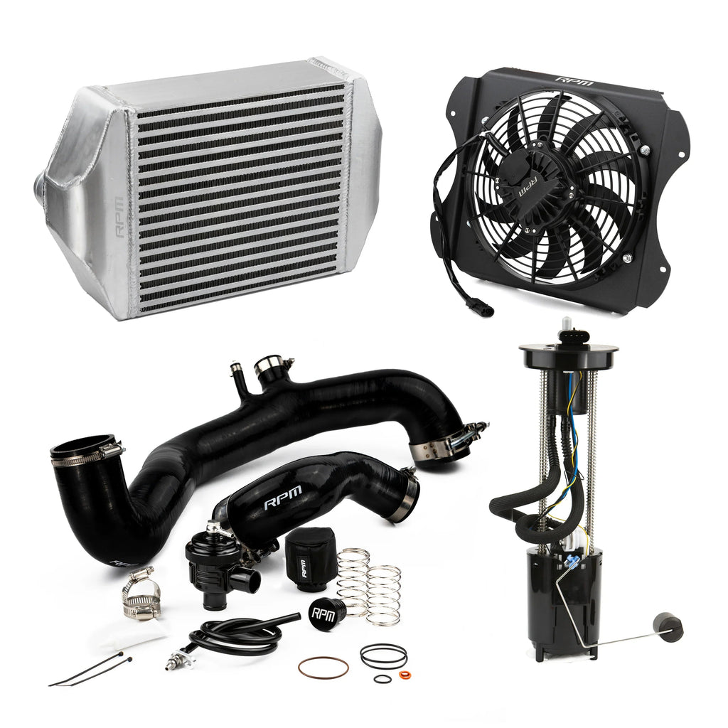 RPM 2020-2026 Can-Am X3 120HP to 190+HP Big Core Intercooler Upgrade Kit + Fan, Silicone, & BOV