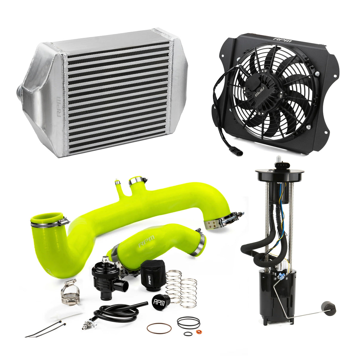 RPM 2020-2026 Can-Am X3 120HP to 190+HP Big Core Intercooler Upgrade Kit + Fan, Silicone, & BOV