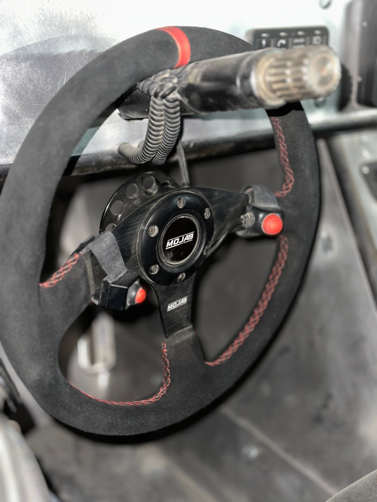 13.5'' MOJAB Flat Steering Wheel Leather or Suede