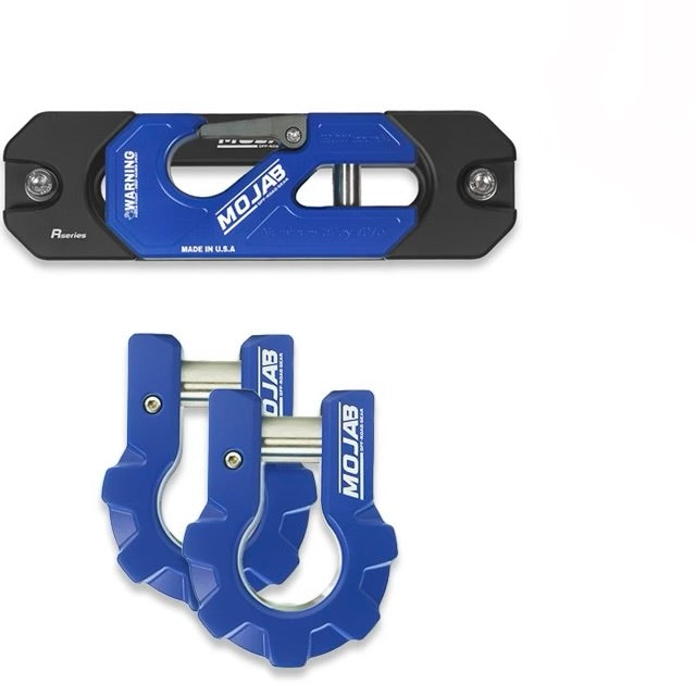 Color-Matched Recessed Winch Shackle & 3/4” Aluminum D-Shackles