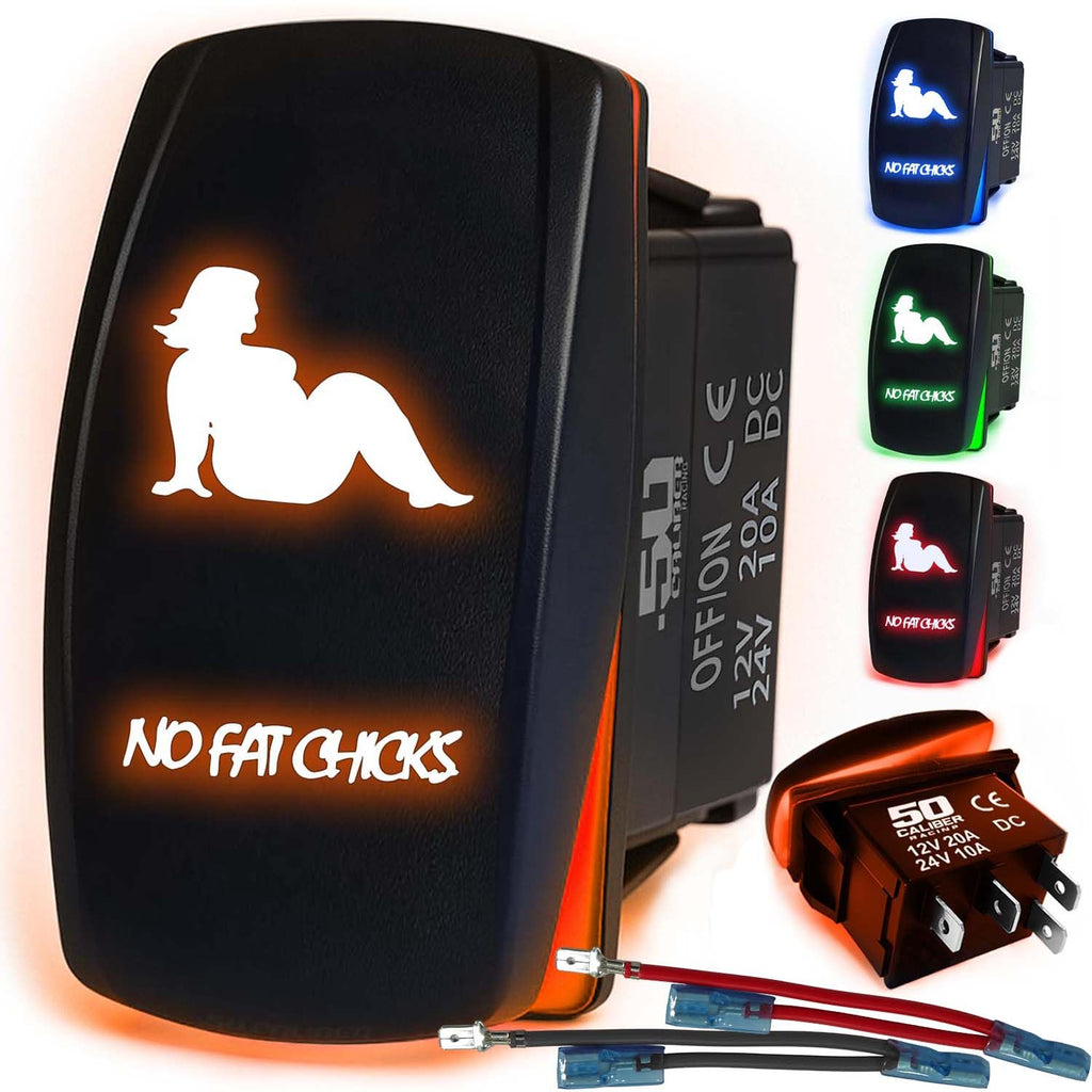 Waterproof Rocker Switch 12v ON/Off, LED Backlit with Etched Design w/Toggle Switch 12v - UTV, Auto, Boat 20A Variation