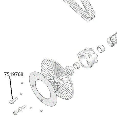 RPM RZR Pro R TITANIUM Secondary Clutch Bolts #7519768 (QTY3) Hex Flange M12x1.75x45