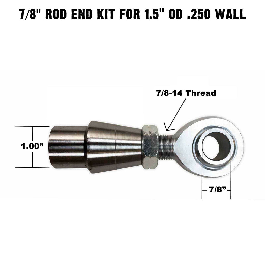 Sway Bar Link Fab Kit -  7/8" Chromoly Heim - 1.5" OD Tubing