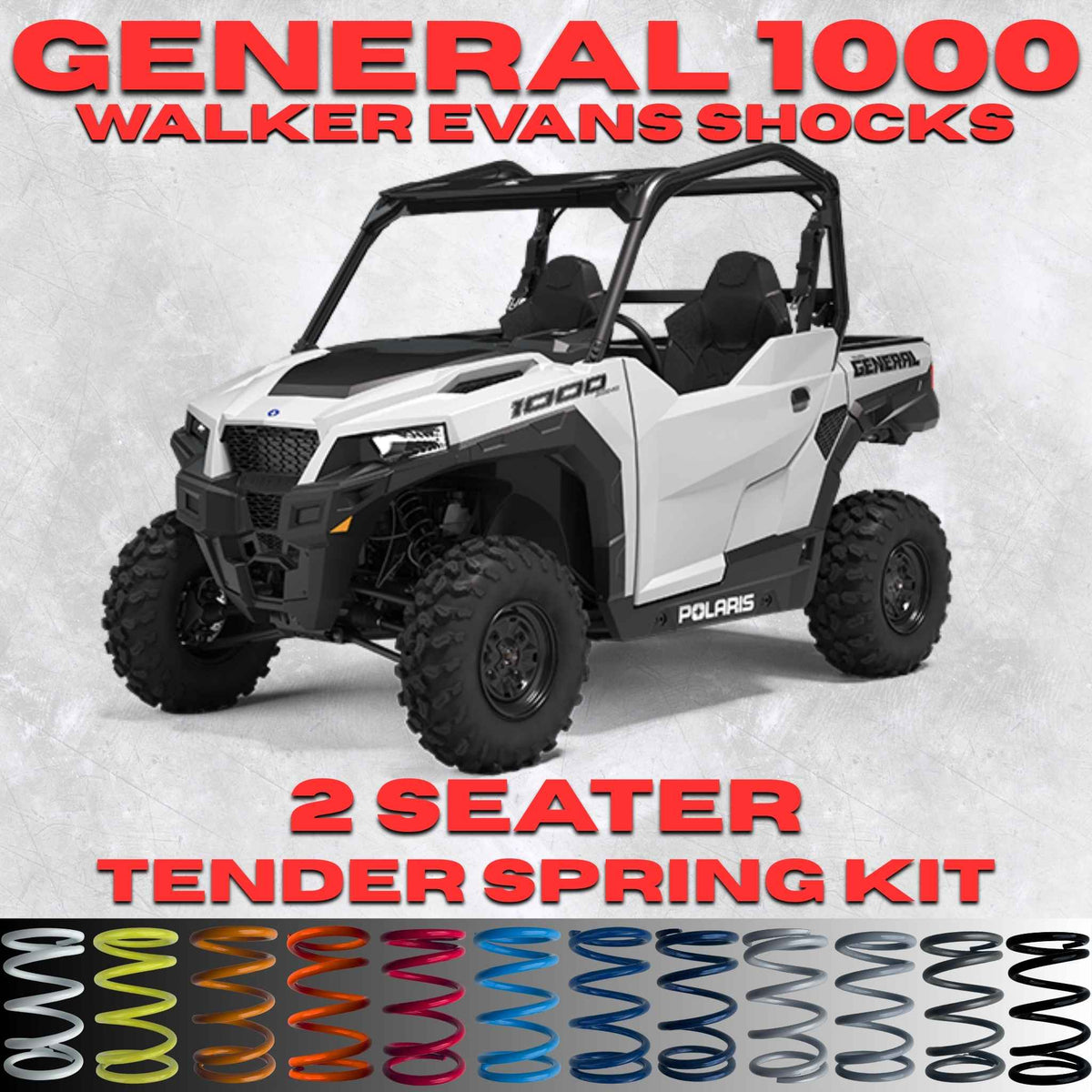 Polaris General 1000 2 Seater Tender Spring Kit (Walker Evans Shocks) (Non-XP)