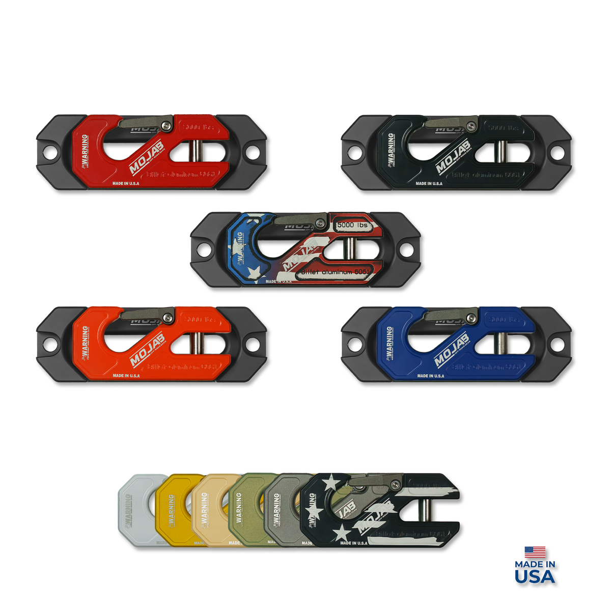 MOJAB UTV/SXS Aluminum Recessed Winch Shackle with Fairlead Kit