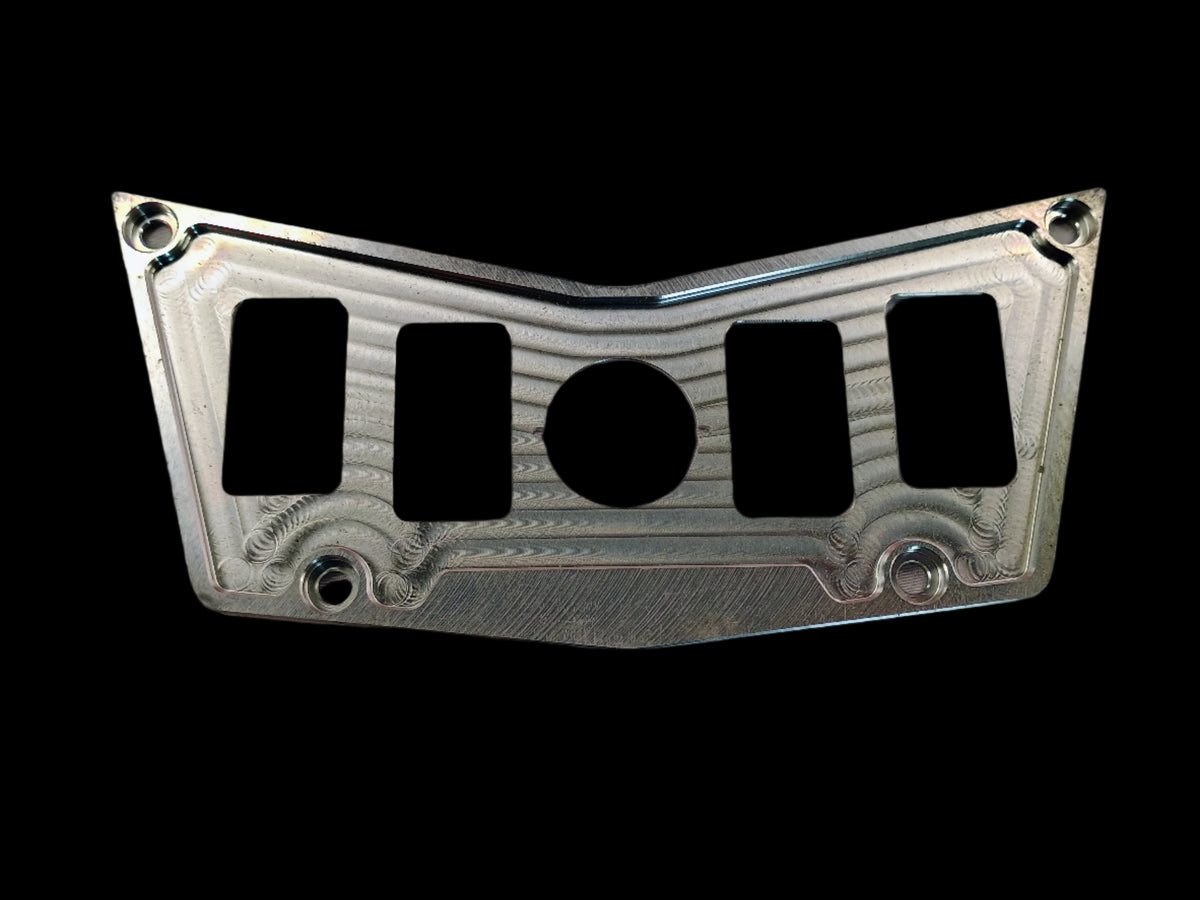 *CLEARANCE ITEM* NRP RZR 570/800/900 4-Switch Dash Plate with 12V Outlet Hole