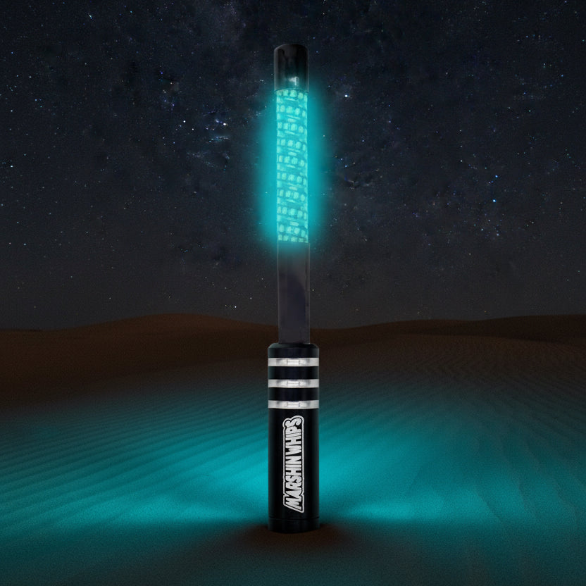 Mini Moe Teal Edition LED Whips | Compact High-Output Safety Whips | Pair