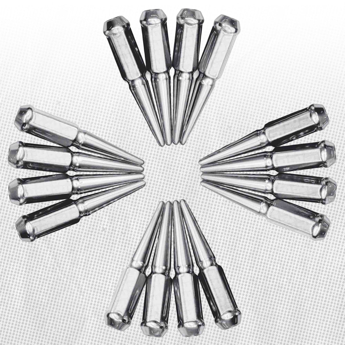 12x1.25mm Extended Spike Lug Nuts - 60 Degree Taper Seat