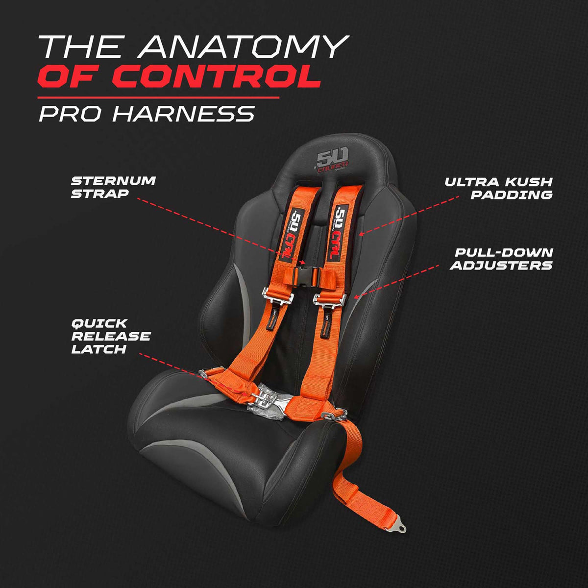 Pro Series 3" 4 point Harness Seat Belt 50 Caliber Racing