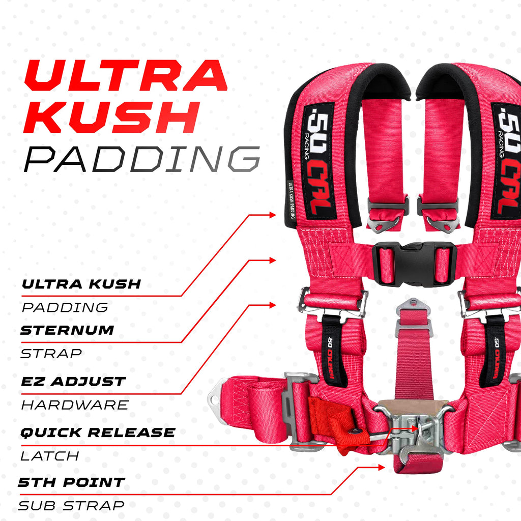 3" 5 Point Racing Harness – Pro Series Race Latch | 50 Caliber Racing