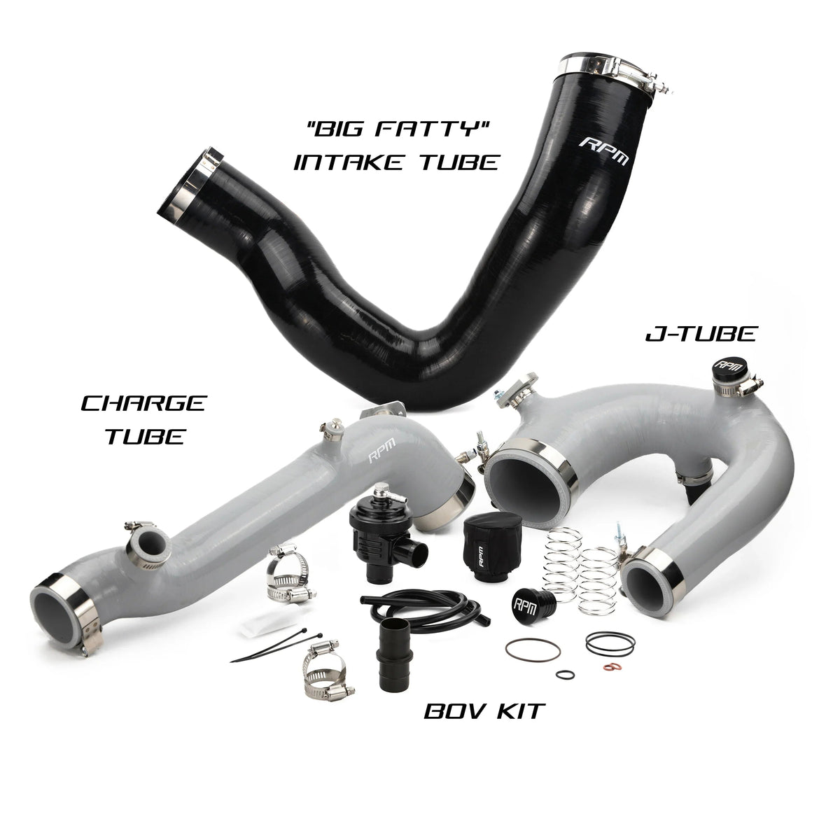 RPM Polaris RZR Turbo R & PRO XP/S Turbo Silicone Intake J-Tube, Charge Tube W/ BOV, & Intake Tube KIT