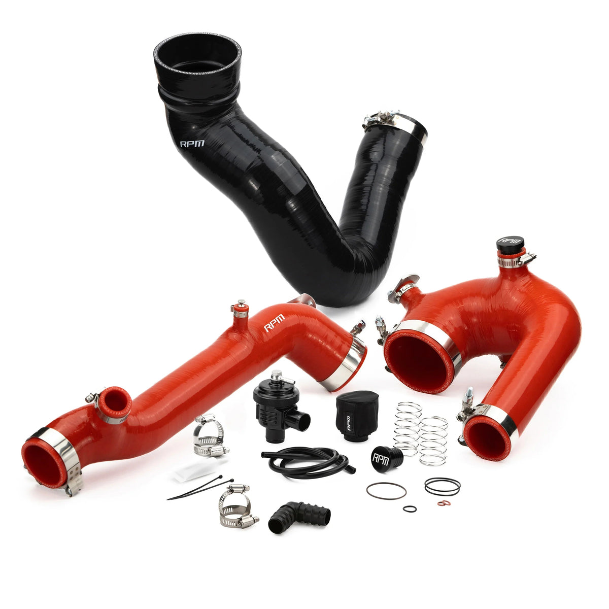 RPM Polaris RZR XP Turbo, Turbo S Silicone Intake J-Tube, Charge Tube W/ BOV, & Intake Tube KIT