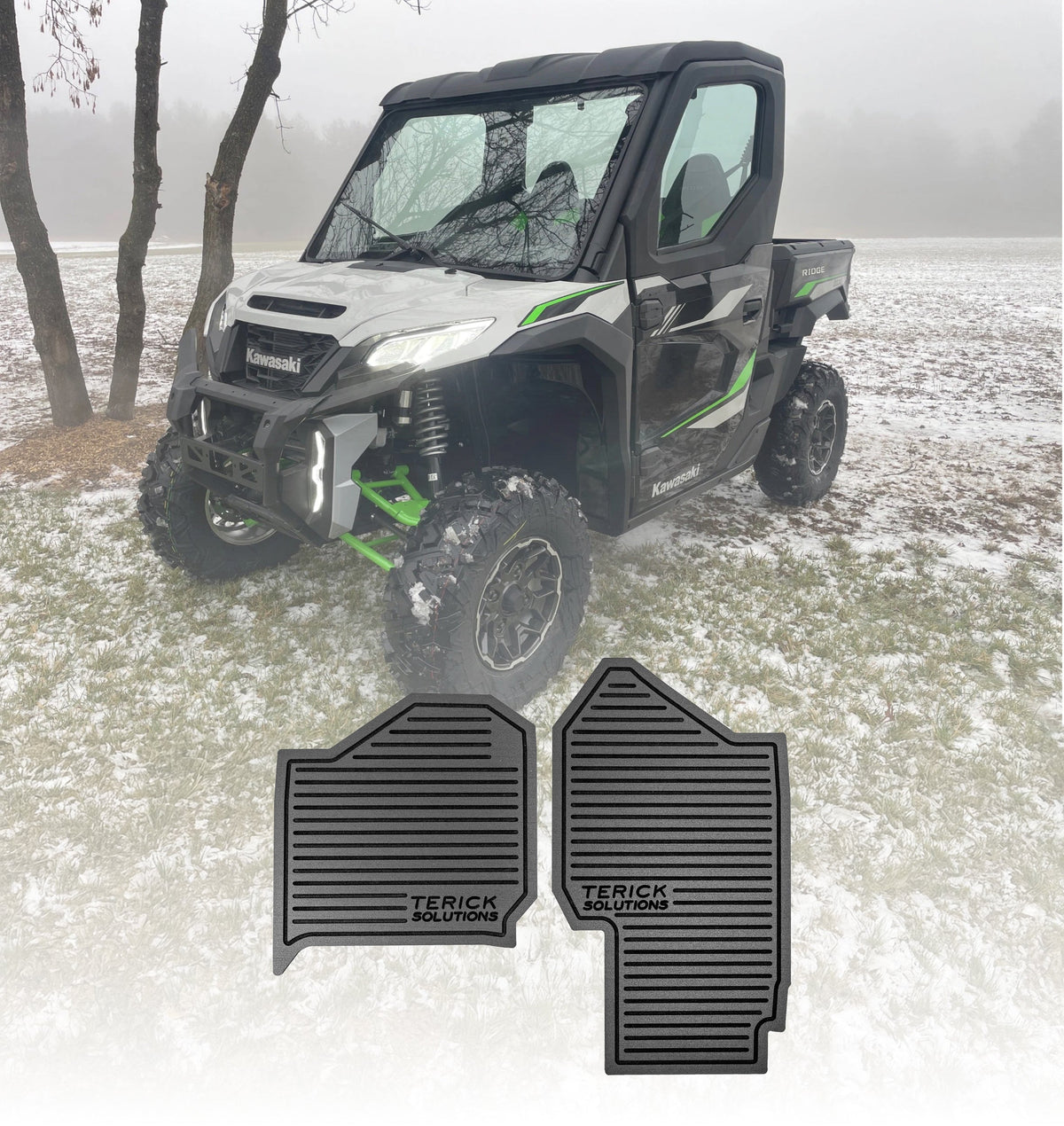 Kawasaki Ridge 2 Door Rubber Floor Mats (All Models)