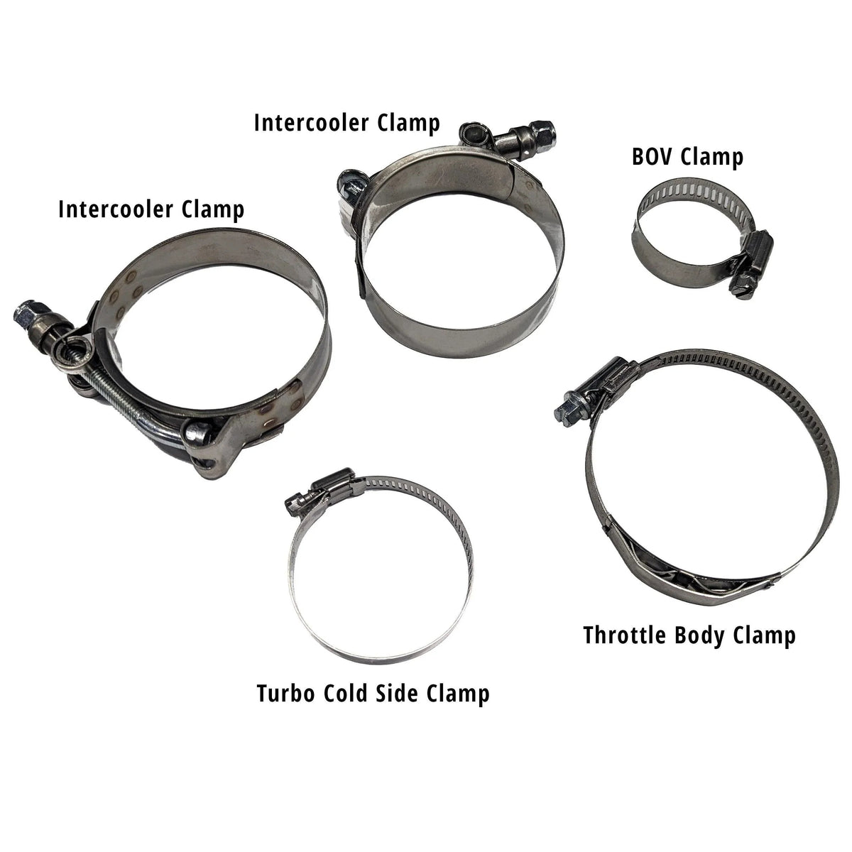 RPM Can-Am Maverick X3 Turbo R & RR Stainless Charge Tube Clamp Set