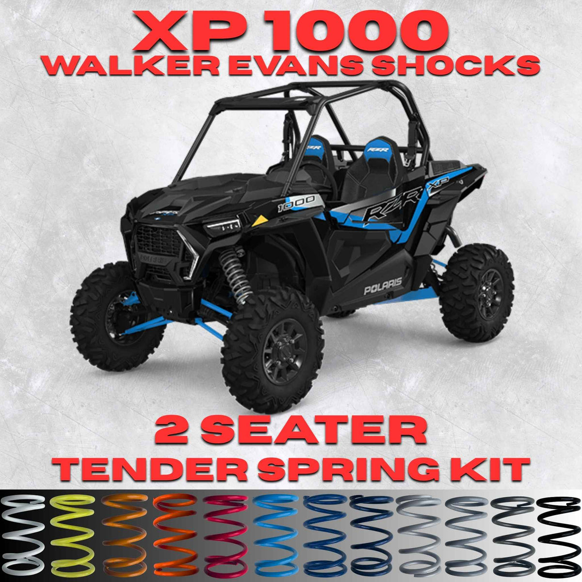 Polaris RZR XP 1000 2 Seater Tender Spring Kit (Walker Evans Shocks)