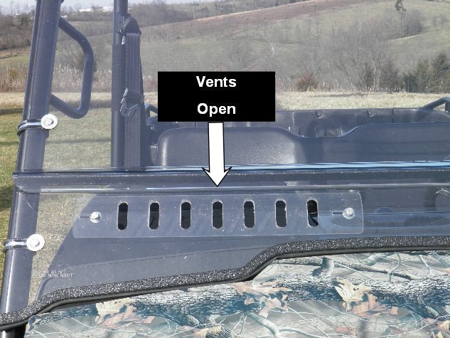 HiSun 500/700 - 2 Pc General-Purpose Windshield w/Clamp and Vent Options