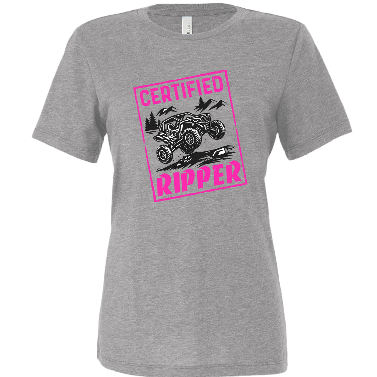 TMF Womens Ripper T-Shirt Grey/White