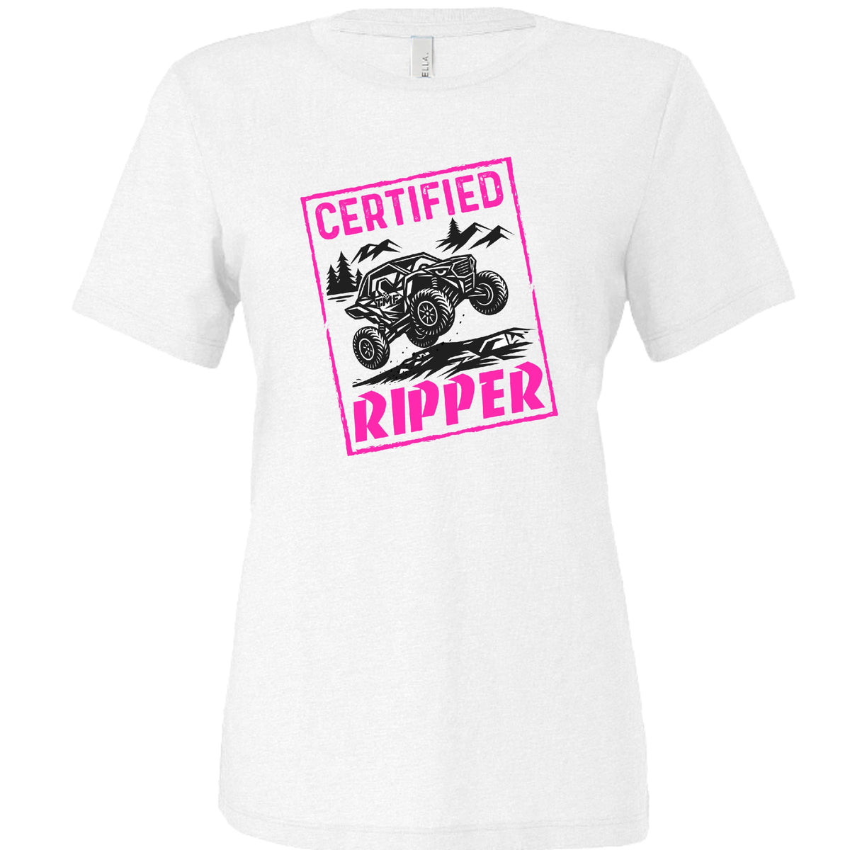 TMF Womens Ripper T-Shirt Grey/White
