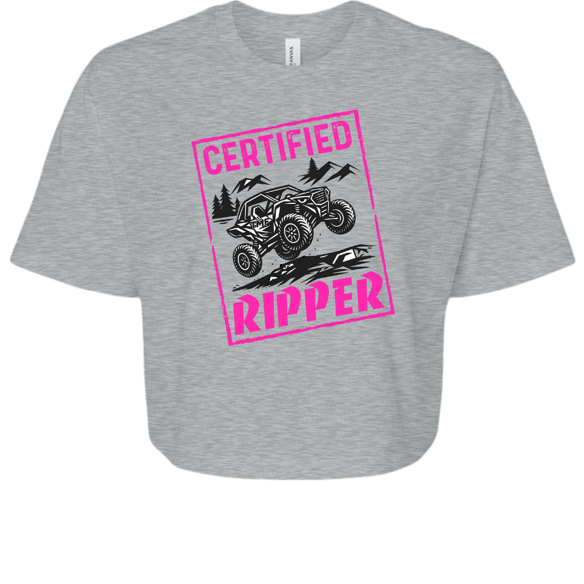 TMF Womens Ripper Cropped Grey/Pink