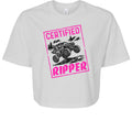 TMF Womens Ripper Cropped Grey/Pink