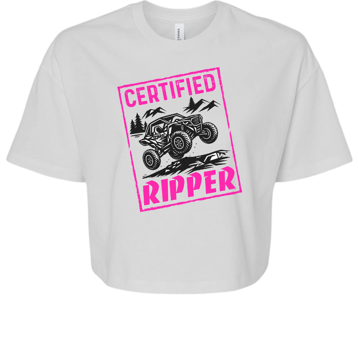 TMF Womens Ripper Cropped Grey/Pink