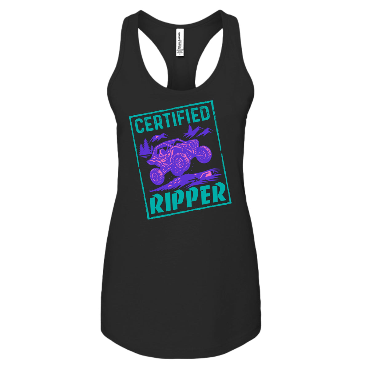 TMF Womens Apparel Ripper Teal Tank Black