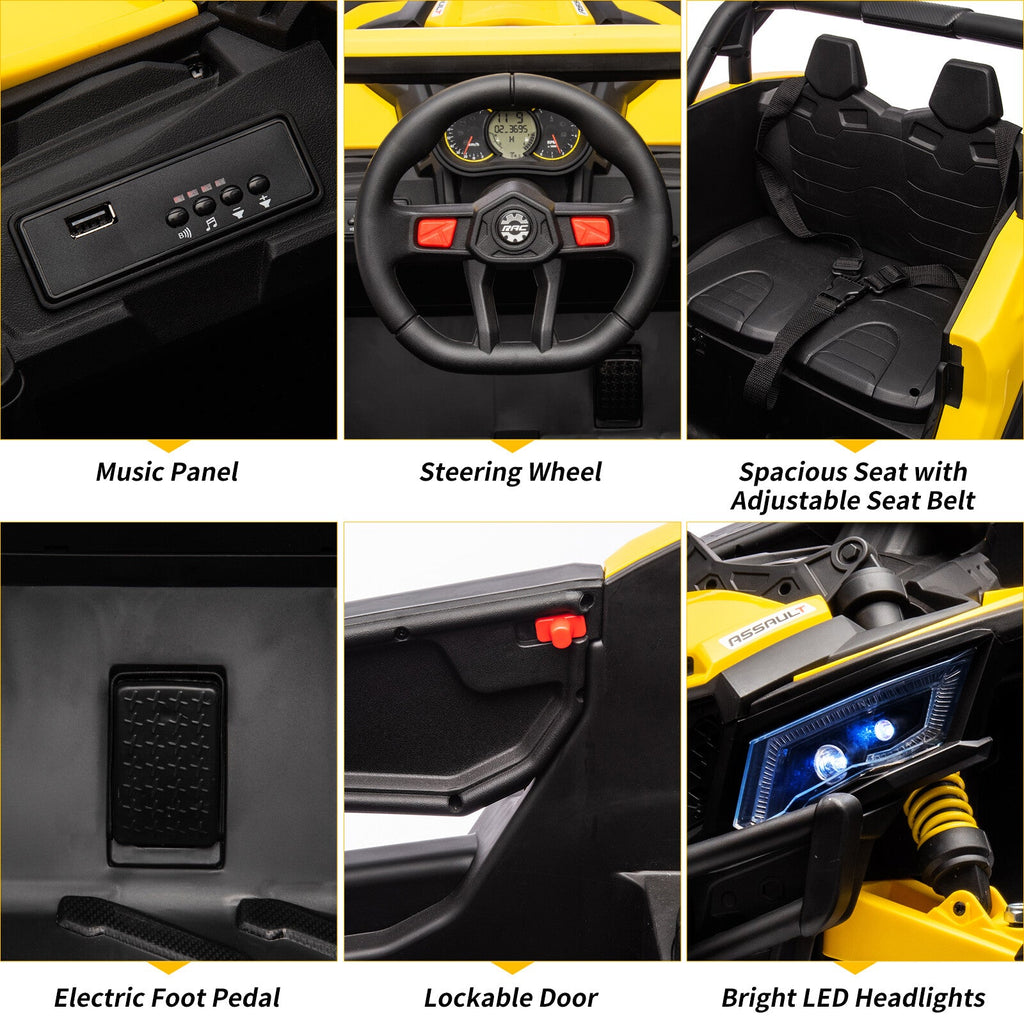 24V Battery-Powered Electric Off-Road UTV Ride-On Car with Remote Control