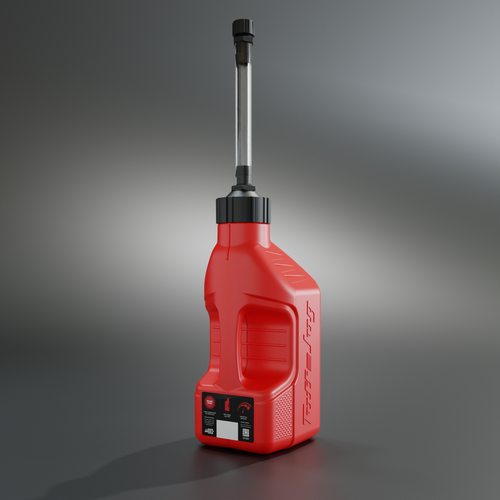 Tuff Jug 1.25 gallon red utility jug with Auto-Stop spout